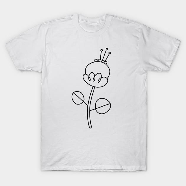 Hand drawn-flower T-Shirt by jill_gori